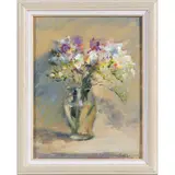 Floral Still Life 'Freesia' by Alla Viksne, Acrylic on boardSigned and, sold Sep 2022