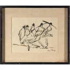 Untitled by Werner Philipp, Charcoal sketch 'Figural study'Signed l/r13in. x 10n. (33cm. x 25cm.)Framed: 20i, sold Jul 2022