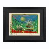 Die Hausen Hangen unter den Wiesen by Friedendreich Hundertwasser, Mixed media screen print.Sight 25in. x 19in (64cm. x 48cm.)Framed: 36in. x 30in, sold Jul 2022