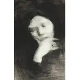 Untitled by Eugène Carrière, Lithograph'Meditation' 1893.5 6/8in. x 8 6/8in. (14cm. x 22cm.)Framed: 13in. x 1, sold May 2022