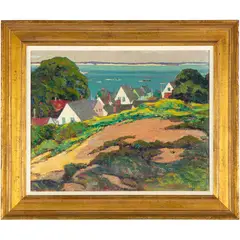 View of Providence by George Adomeit, Oil on canvas, sold Apr 2022