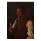 A Bavarian Peasant by Max Falk, Oil on panel, sold Apr 2022
