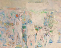 Bathers by Reginald Pollack, 1957, oil on canvas, sold Feb 2020