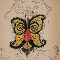 La Serva Padova by Eugene Berman, 1952, ink and watercolor on paper, sold Feb 2020