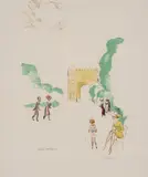 Arc de Triomphe by Kees van Dongen, 1949, lithograph in colors, sold Feb 2020