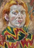 Woman by Raoul Middleman, 1969, oil on artist board, sold Feb 2020