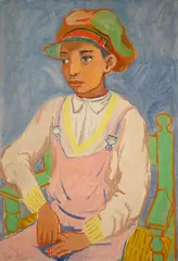 Mexican Boy by Michael Loew, 1939, oil on canvas, sold Feb 2020