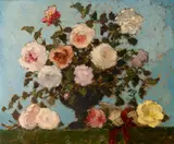 Still life with Roses by Dietz Edzard, oil on canvas, sold Feb 2020