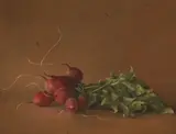 Red Radishes by Alvin Ross, oil on canvas, sold Feb 2020