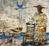 Up and Away by April Gornik, 1989-1995, acrylic on canvas, sold Feb 2020