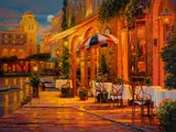 Venice Moonrise by Haixia Liu, oil on canvas, sold Feb 2020