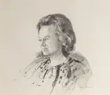 Portrait of Janet Traeger Salz by Pierre Roussel, graphite on paper, sold Feb 2020