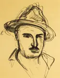Portrait of Sam Salz by André Dunoyer de Segonzac, 1973, lithograph, sold Feb 2020