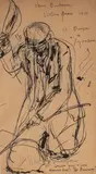 Vieux Bucheron by André Dunoyer de Segonzac, 1910, ink on paper, sold Feb 2020