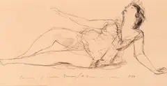 Isadora Duncan Study III by André Dunoyer de Segonzac, 1910, india ink on paper, sold Feb 2020
