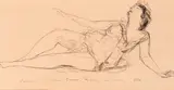 Isadora Duncan Study III by André Dunoyer de Segonzac, 1910, india ink on paper, sold Feb 2020