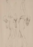 Les éléves D'Isadora by André Dunoyer de Segonzac, 1994, india ink on paper, sold Feb 2020