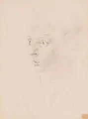 The Neighbor by Clara Klinghoffer, 1920, graphite on paper, sold Feb 2020