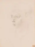 The Neighbor by Clara Klinghoffer, 1920, graphite on paper, sold Feb 2020