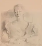 The Baroness by Clara Klinghoffer, 1937, graphite on paper, sold Feb 2020