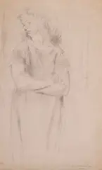 Rose by Clara Klinghoffer, 1925, graphite on paper, sold Feb 2020