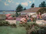 House by the Sea by Ming Feng, oil on canvas (unstretched), sold Feb 2020