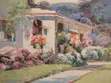 Garden Estate by Ming Feng, oil on canvas (unstretched), sold Feb 2020
