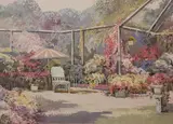 Open Garden Solarium by Ming Feng, oil on canvas, sold Feb 2020