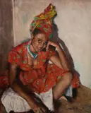 Jamaican Girl by Pál Fried, oil on canvas (unstretched), sold Feb 2020