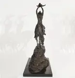 Prayer to the Healing Spirit by Buck McCain, bronze, sold Feb 2020