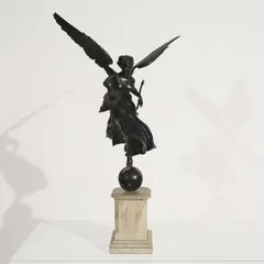 Artemis by Giorgio Sommer, bronze on marble column, sold Feb 2020