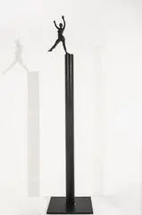 The Space Walker by Richard McDermott Miller, 1977, bronze on steel pedestal, sold Feb 2020
