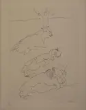 Untitled (Cows) by Jacques Villon, etching, sold Feb 2020