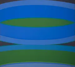 Spreading Oval by Michael Loew, 1968, acrylic on canvas, sold Mar 2020