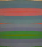 Suspended Red by Michael Loew, 1967, oil on canvas, sold Mar 2020
