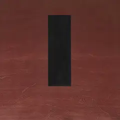 Untitled (Composition with red and black) by Henry C. Pearson, 1976, acrylic on paper board, sold Mar 2020