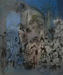 Untitled by Benoît Gilsoul, oil on linen, sold Mar 2020
