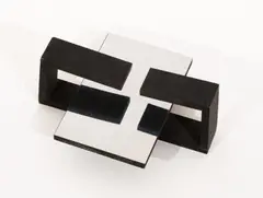 Reflection II by Buky Schwartz, 1976, wood, glass and aluminum, sold Mar 2020