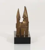 Untitled (Gothic facade) by Benoît Gilsoul, bronze on plastic plinth, sold Mar 2020