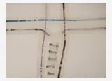 Untitled (Minimal composition I) by Benoît Gilsoul, oil on Arches paper, sold Mar 2020