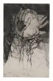 Untitled by Benoît Gilsoul, charcoal on paper board, sold Mar 2020