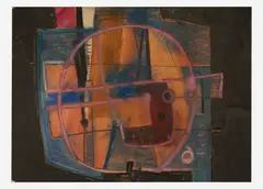 Untitled by Benoît Gilsoul, oil and pastel on paper, sold Mar 2020