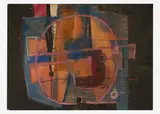 Untitled by Benoît Gilsoul, oil and pastel on paper, sold Mar 2020
