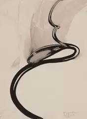 Untitled (Los Angeles) by Matsumi Kanemitsu, 1967, ink on paper, sold Mar 2020