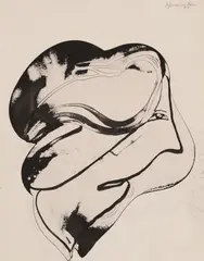 Head by Matsumi Kanemitsu, 1969, ink on paper, sold Mar 2020