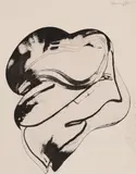 Head by Matsumi Kanemitsu, 1969, ink on paper, sold Mar 2020