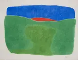 Untitled (green and blue) by Mel Green, circa 1970s, pastel on paper, sold Mar 2020