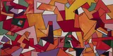 Untitled (Bright composition) by Dex Hannon, acrylic on canvas, sold Mar 2020