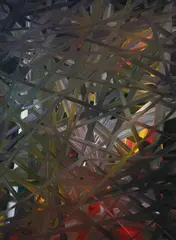 There is a Crack in Everything by Dex Hannon, 2017, oil on canvas, sold Mar 2020