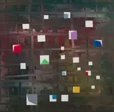Dream Vision City by Dex Hannon, acrylic on canvas, sold Mar 2020